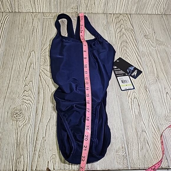 Speedo Pro LT Swim Team Navy One Piece Swimsuit Womens Size 30 NWT - Picture 9 of 10